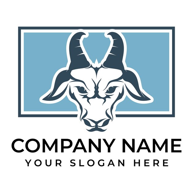Icono vectorial de la plantilla del logotipo de la vaca