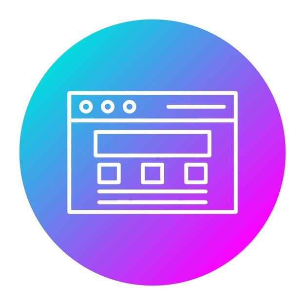 El icono vectorial de la plantilla del sitio web se puede usar para el conjunto de iconos sin código