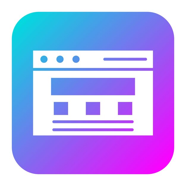 El icono vectorial de la plantilla del sitio web se puede usar para el conjunto de iconos sin código