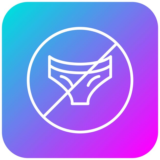 El icono vectorial de playa desnuda se puede usar para el conjunto de iconos de Beach Resort