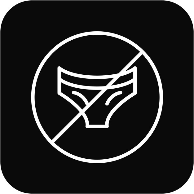 El icono vectorial de playa desnuda se puede usar para el conjunto de iconos de Beach Resort