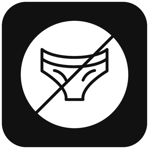 El icono vectorial de playa desnuda se puede usar para el conjunto de iconos de Beach Resort