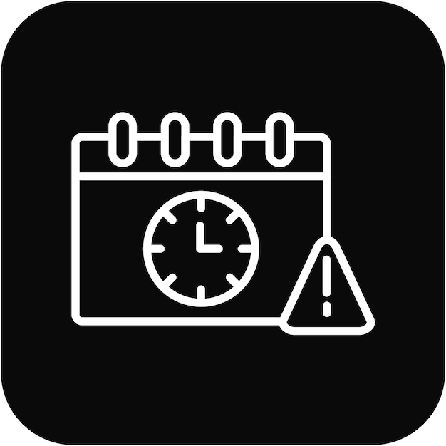 El icono vectorial de plazos puede utilizarse para el conjunto de iconos del Plan de Acción