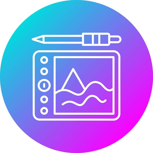El icono vectorial de la pluma se puede utilizar para el conjunto de iconos de tecnología