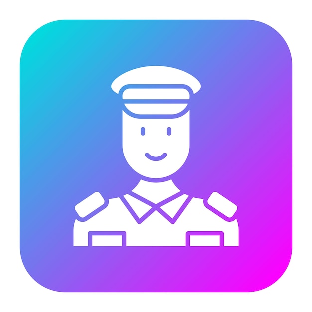 El icono vectorial del policía se puede usar para el conjunto de iconos de la policía