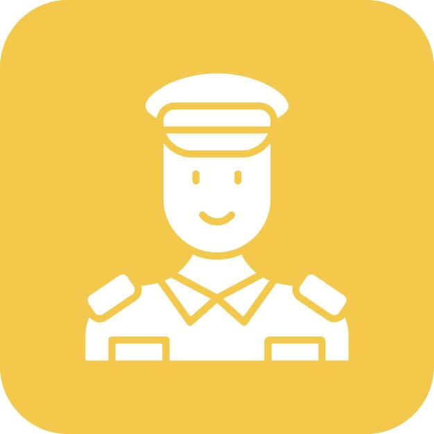 El icono vectorial del policía se puede usar para el conjunto de iconos de la policía