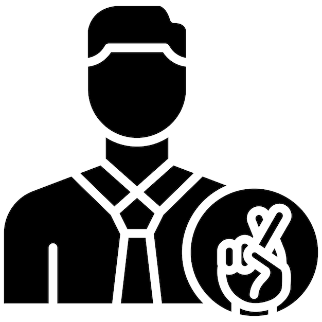 El icono vectorial del político deshonesto se puede usar para el conjunto de iconos de corrupción