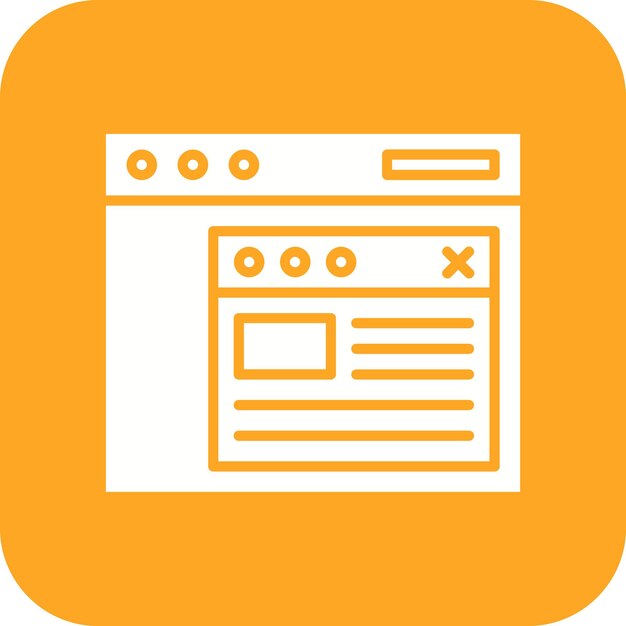 El icono vectorial de pop-up del navegador se puede utilizar para el conjunto de iconos de codificación y desarrollo