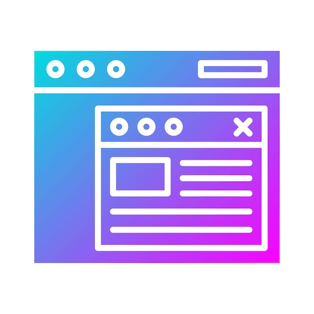 El icono vectorial de pop-up del navegador se puede utilizar para el conjunto de iconos de codificación y desarrollo