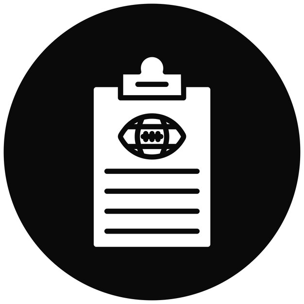 El icono vectorial del portapapeles se puede usar para el conjunto de iconos de Rugby