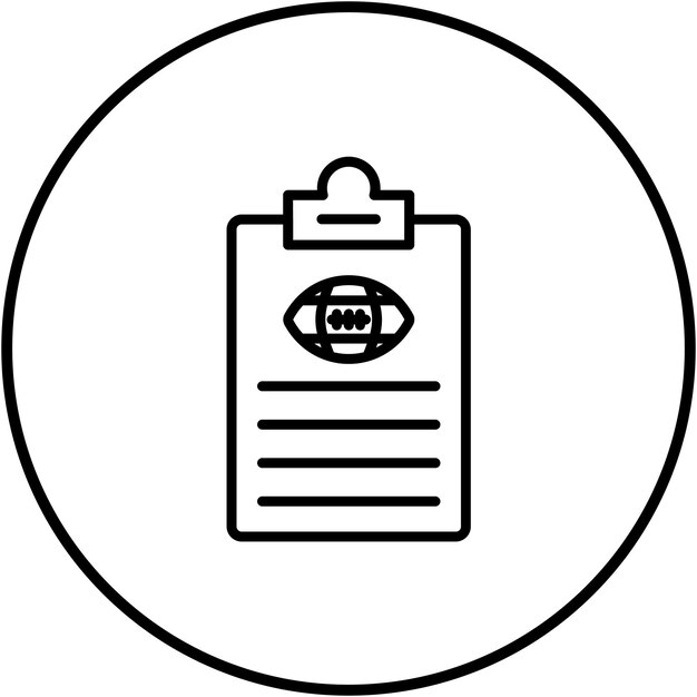 El icono vectorial del portapapeles se puede usar para el conjunto de iconos de Rugby
