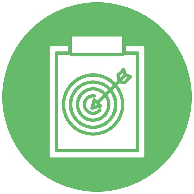 El icono vectorial del portapapeles se puede usar para el conjunto de iconos de tiro con arco