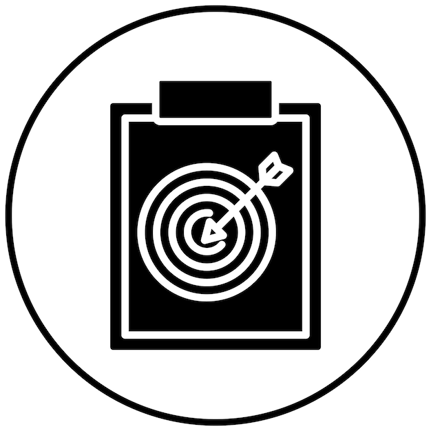 El icono vectorial del portapapeles se puede usar para el conjunto de iconos de tiro con arco