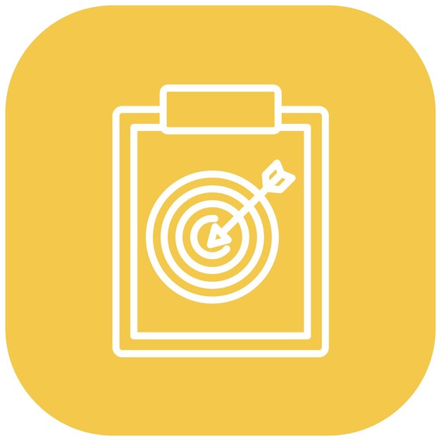 El icono vectorial del portapapeles se puede usar para el conjunto de iconos de tiro con arco