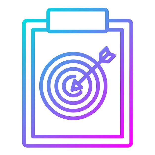 El icono vectorial del portapapeles se puede usar para el conjunto de iconos de tiro con arco