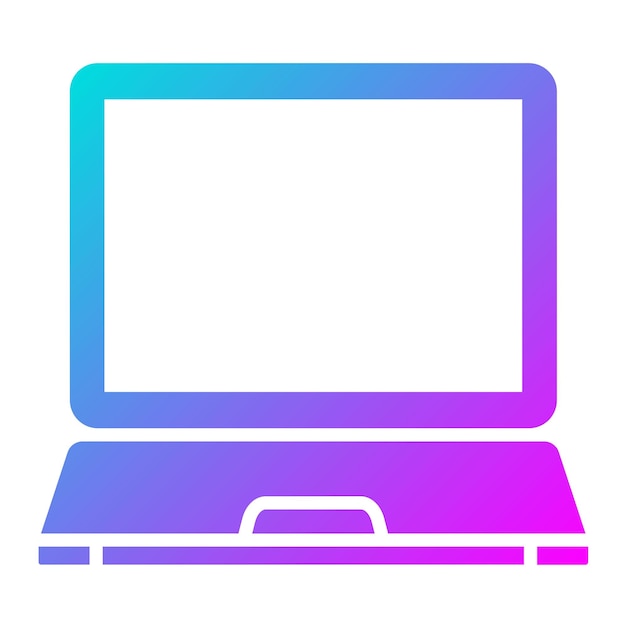 El icono vectorial del portátil se puede utilizar para el conjunto de iconos de computadora y hardware