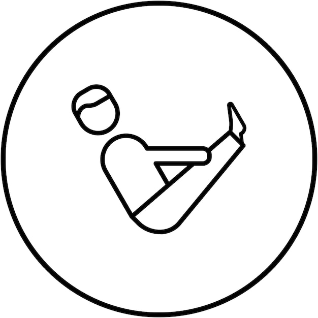 El icono vectorial de la postura del barco se puede usar para el conjunto de iconos de aptitud física