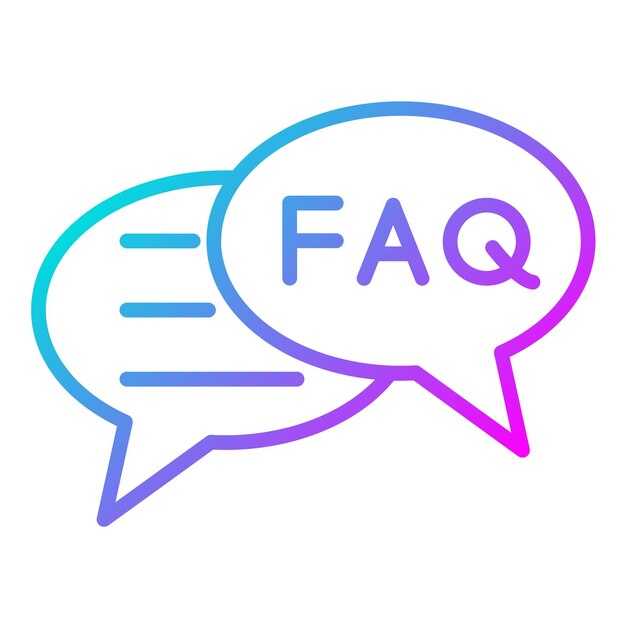 El icono vectorial de preguntas frecuentes se puede utilizar para el conjunto de iconos de comunicaciones