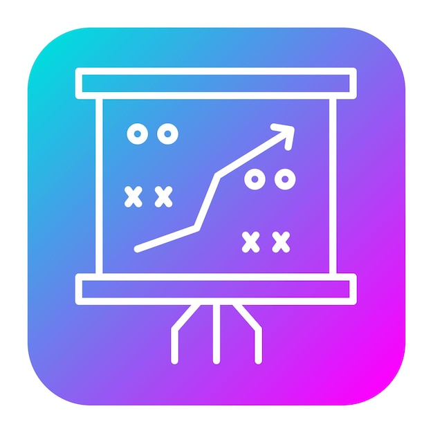 El icono vectorial de presentación se puede utilizar para el conjunto de iconos de fútbol