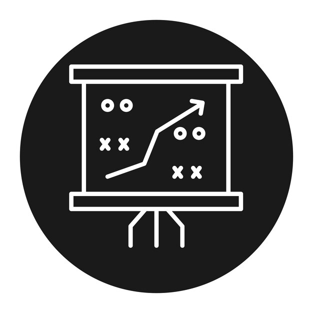 El icono vectorial de presentación se puede utilizar para el conjunto de iconos de fútbol