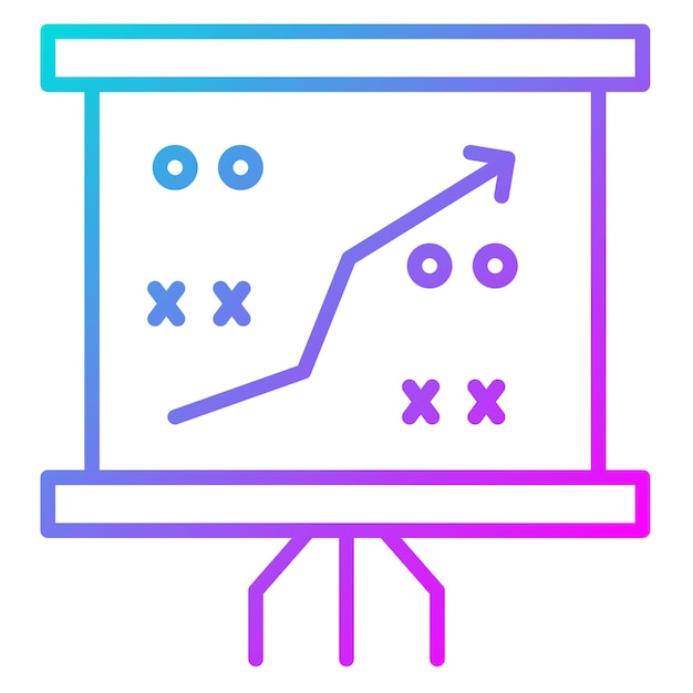 El icono vectorial de presentación se puede utilizar para el conjunto de iconos de fútbol
