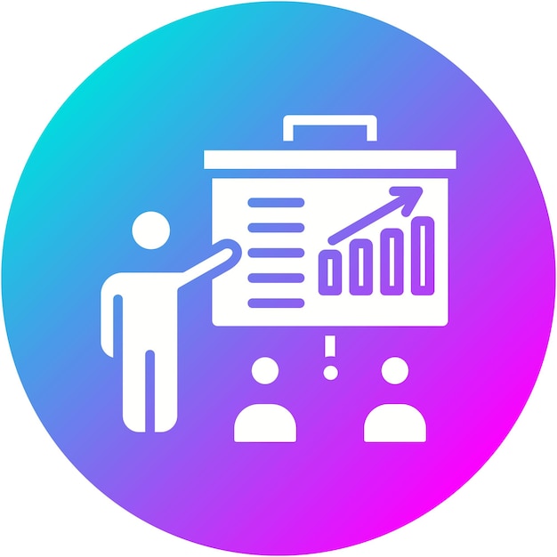 El icono vectorial de presentación se puede utilizar para el conjunto de iconos de marketing en línea