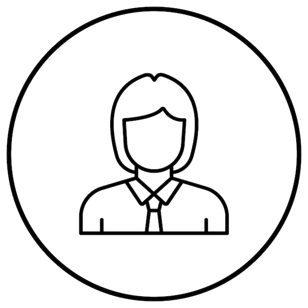 El icono vectorial del profesor femenino se puede usar para el conjunto de iconos de la escuela