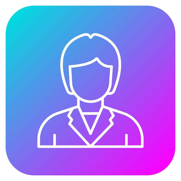 El icono vectorial del profesor femenino se puede utilizar para el conjunto de iconos de aprendizaje