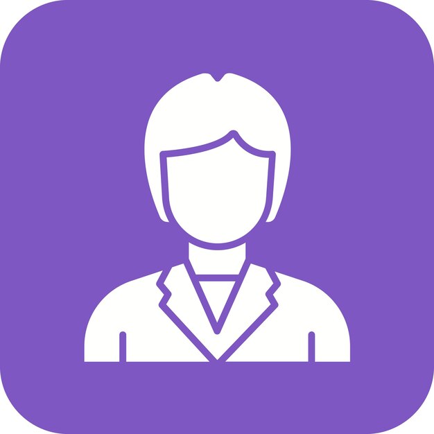El icono vectorial del profesor femenino se puede utilizar para el conjunto de iconos de aprendizaje