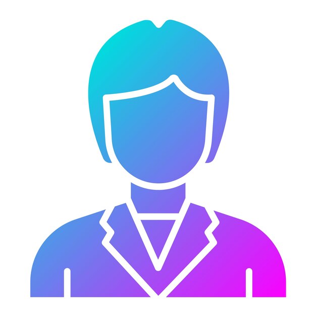 El icono vectorial del profesor femenino se puede utilizar para el conjunto de iconos de aprendizaje