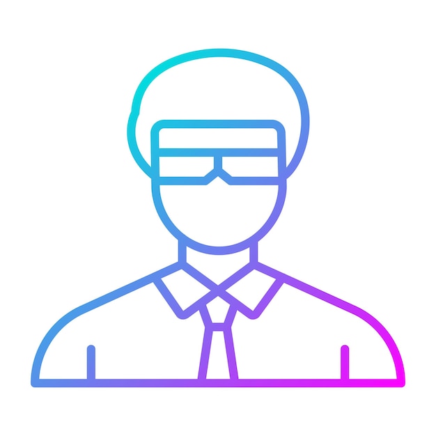 El icono vectorial del profesor masculino se puede usar para el conjunto de iconos de aprendizaje