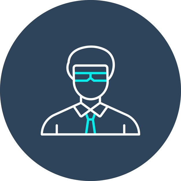 El icono vectorial del profesor masculino se puede usar para el conjunto de iconos de aprendizaje