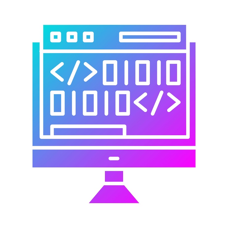 Vector el icono vectorial de programación se puede utilizar para el conjunto de iconos seo y sem