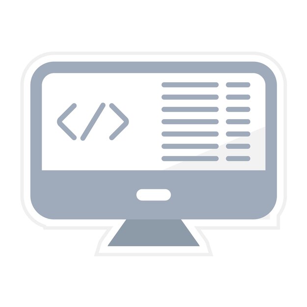 El icono vectorial de programación web se puede utilizar para el conjunto de iconos de aprendizaje