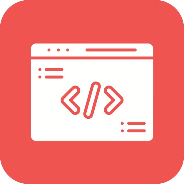 El icono vectorial de programación web se puede utilizar para el conjunto de iconos de aprendizaje