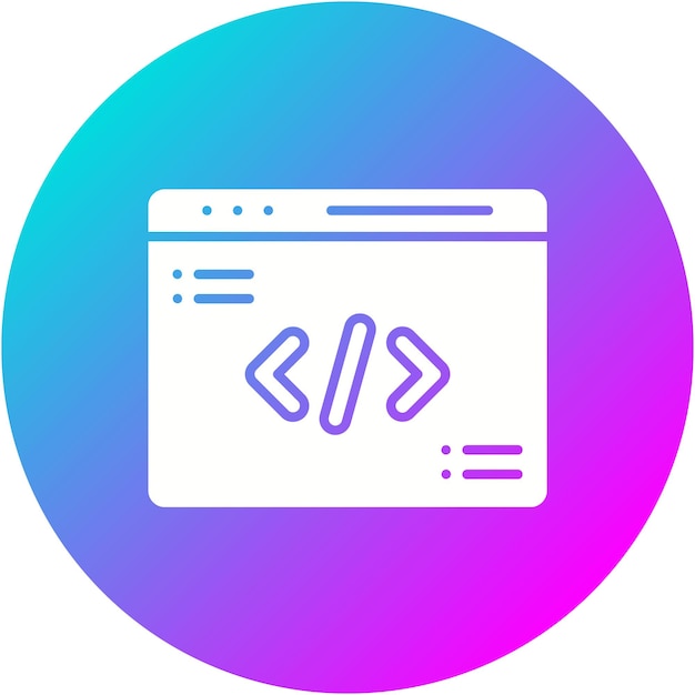 El icono vectorial de programación web se puede utilizar para el conjunto de iconos de aprendizaje