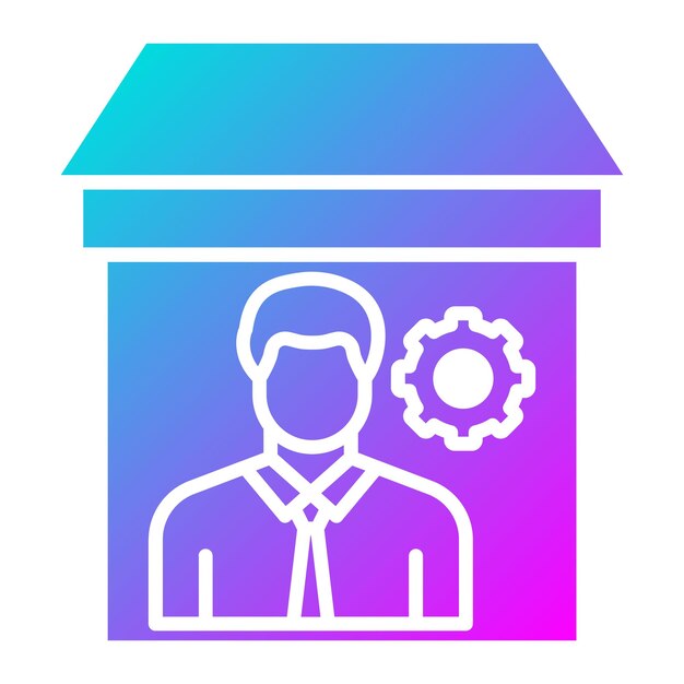 El icono vectorial del propietario del almacén se puede utilizar para el conjunto de iconos del Almacén