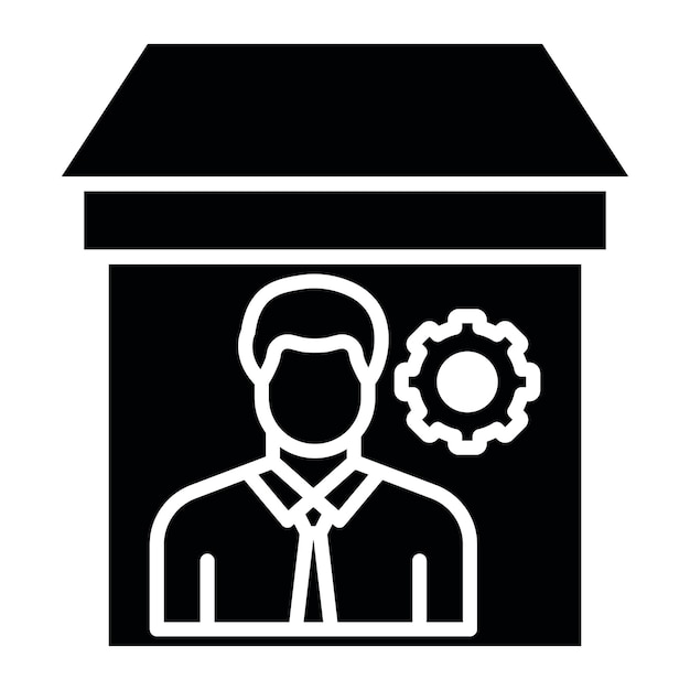 El icono vectorial del propietario del almacén se puede utilizar para el conjunto de iconos del Almacén