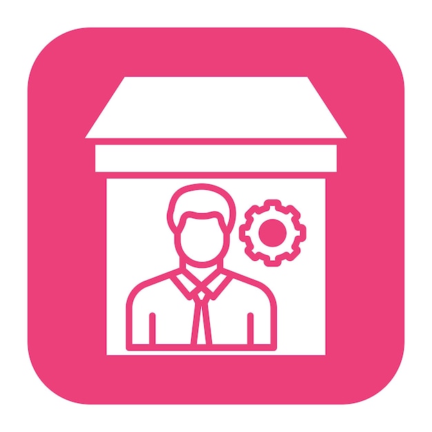 El icono vectorial del propietario del almacén se puede utilizar para el conjunto de iconos del Almacén