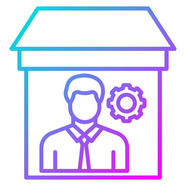 El icono vectorial del propietario del almacén se puede utilizar para el conjunto de iconos del Almacén