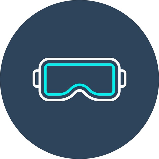 El icono vectorial del protector ocular se puede utilizar para el conjunto de iconos de química