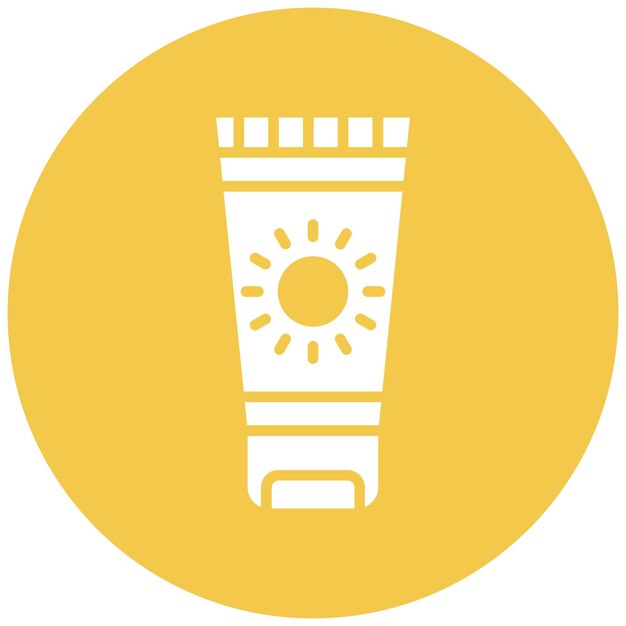 El icono vectorial de protector solar se puede usar para el conjunto de iconos de diversión al aire libre