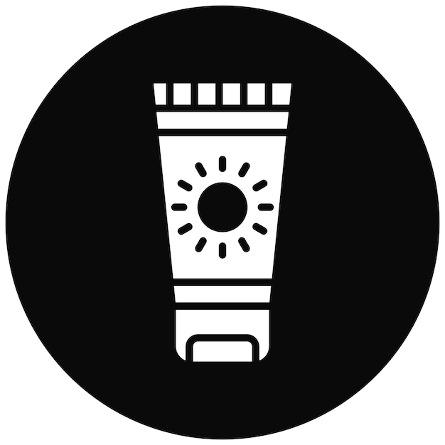 El icono vectorial de protector solar se puede usar para el conjunto de iconos de diversión al aire libre