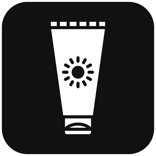El icono vectorial de protector solar se puede usar para el conjunto de iconos de la peregrinación del Hajj