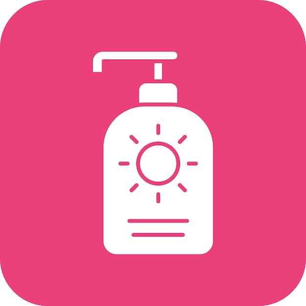 El icono vectorial de protector solar se puede utilizar para el conjunto de iconos de farmacia
