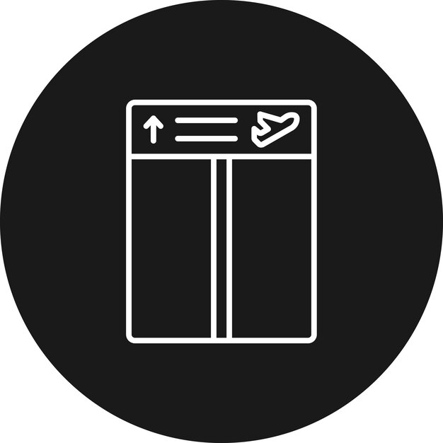 El icono vectorial de la puerta de embarque se puede utilizar para el conjunto de iconos de inmigración