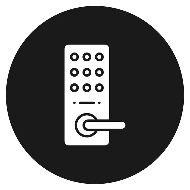 El icono vectorial de la puerta inteligente se puede utilizar para el conjunto de iconos de protección y seguridad