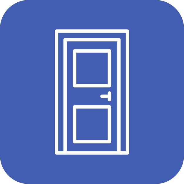 El icono vectorial de la puerta se puede utilizar para el conjunto de iconos interiores