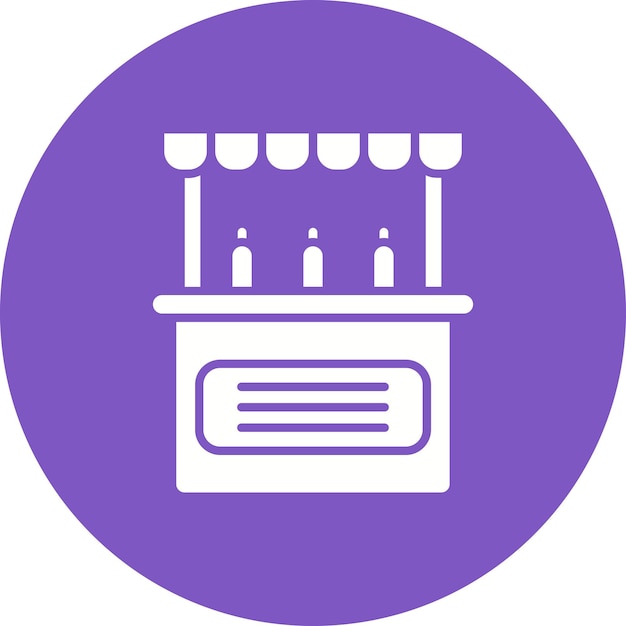 El icono vectorial del puesto de alimentos se puede utilizar para el conjunto de iconos de entrega de alimentos