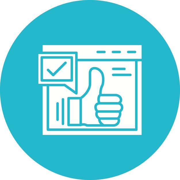 El icono vectorial de pulgar hacia arriba se puede utilizar para el conjunto de iconos de comunicaciones